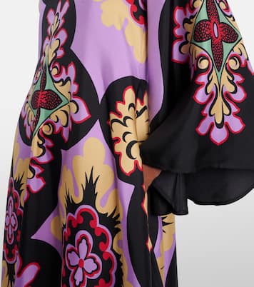 Vestido largo Palazzo Placée de sarga de seda | La DoubleJ