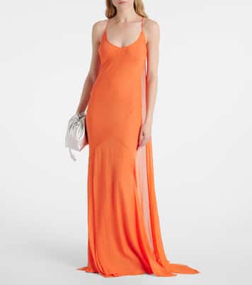 Abito lungo Gloria in chiffon di seta | Alexandra Miro