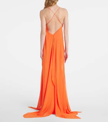 Abito lungo Gloria in chiffon di seta | Alexandra Miro