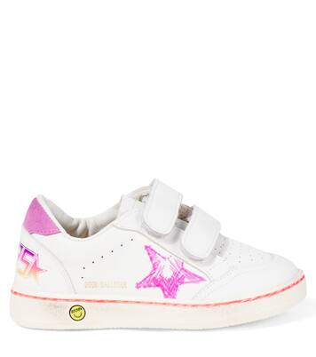 Ball Star printed leather sneakers | Golden Goose Kids