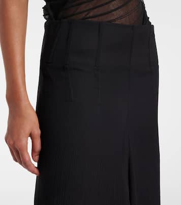 Falda midi de chifón de seda | Victoria Beckham