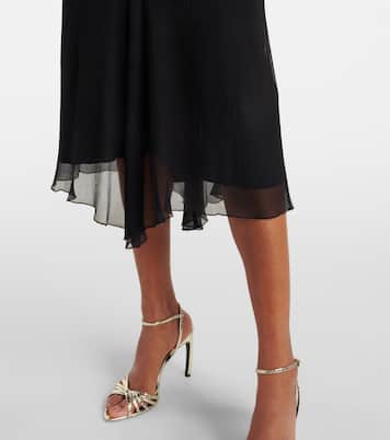 Falda midi de chifón de seda | Victoria Beckham
