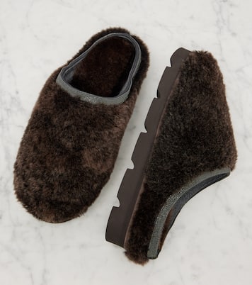 Monili shearling slip-on shoes | Brunello Cucinelli