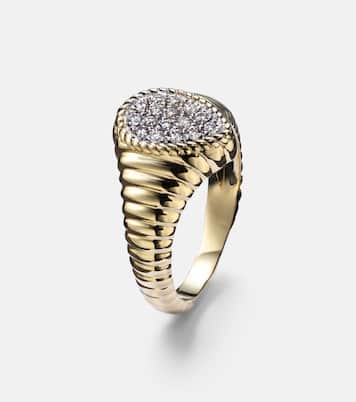 9kt gold ring with diamonds | Yvonne Léon
