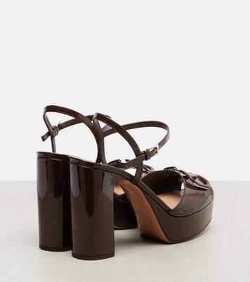 VLogo patent leather platform sandals | Valentino Garavani