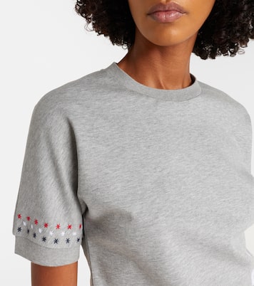 Embroidered cotton jersey T-shirt | Thom Browne