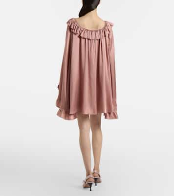 Ruffled silk satin minidress | Chloé