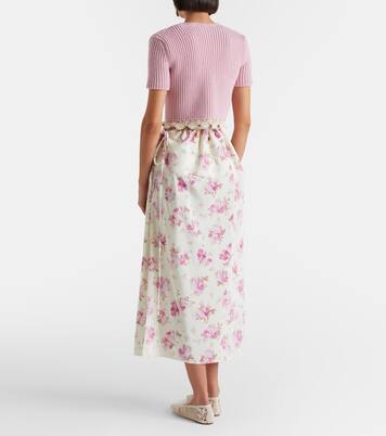 Abito midi in seta con stampa floreale | Magda Butrym