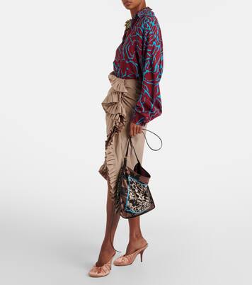 Sac Small imprimé en satin | Dries Van Noten