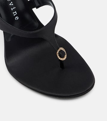 Kiss And Tell satin thong sandals | Herbert Levine