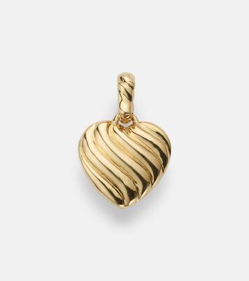 Puffy Heart Amulet 18kt gold (750/1000) pendant with diamonds | David Yurman