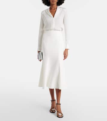 Falda midi de crepé | Roland Mouret