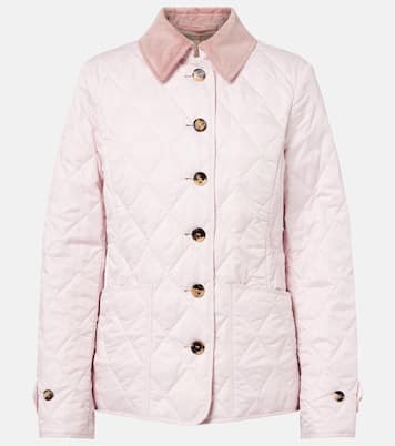 Corduroy-trimmed quilted jacket | Burberry