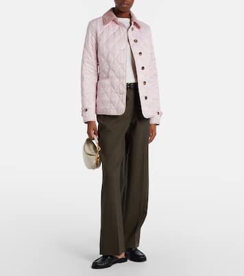Corduroy-trimmed quilted jacket | Burberry