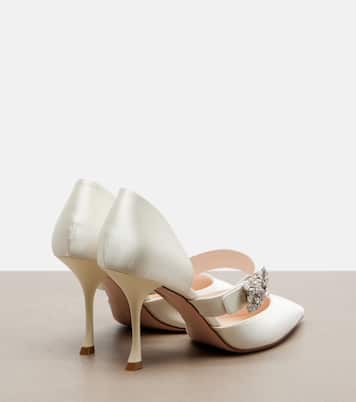 Verzierte Pumps Mini Bouquet aus Satin | Roger Vivier