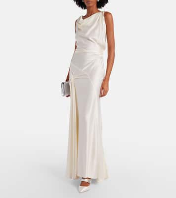 Verzierte Pumps Mini Bouquet aus Satin | Roger Vivier