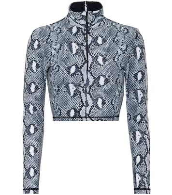 Snake-print sports top | Adam Selman Sport