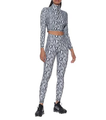 Snake-print sports top | Adam Selman Sport