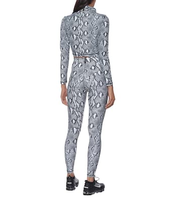 Snake-print sports top | Adam Selman Sport