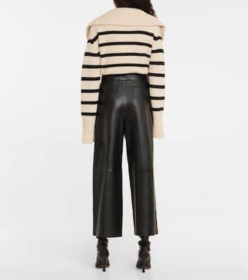 Jupe-culotte Taja en cuir | Joseph