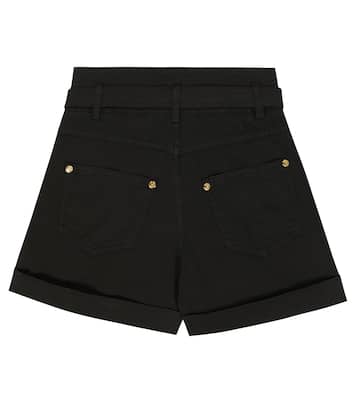 Shorts de algodón con cinturón | Balmain Kids