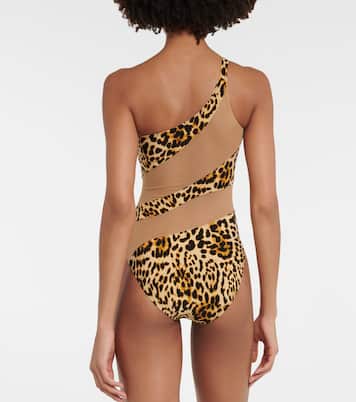 Snake Mesh Mio asymmetric swimsuit | Norma Kamali
