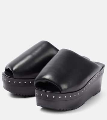 Padded leather platform sandals | Rick Owens