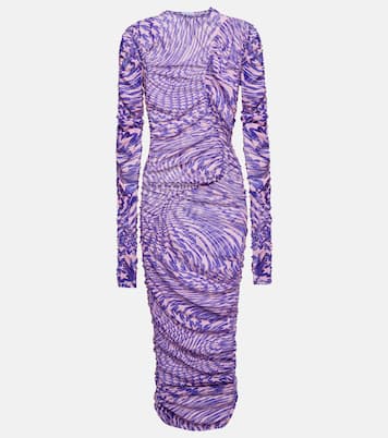 Ruched mesh midi dress | Mugler