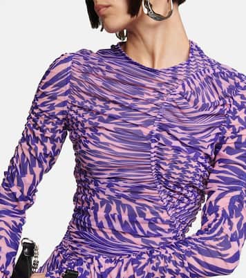 Ruched mesh midi dress | Mugler