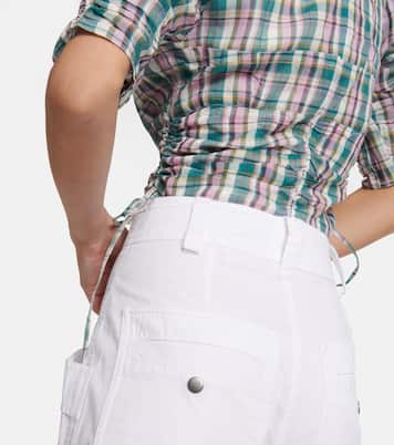 Galaor checked cotton crop top | Marant Etoile
