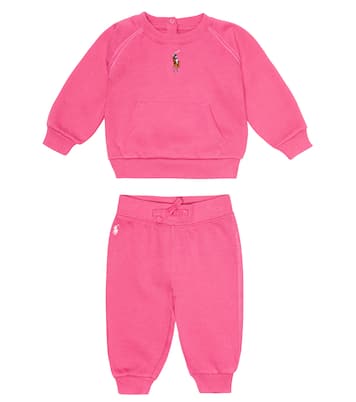 Baby cotton-blend sweatshirt and sweatpants set | Polo Ralph Lauren Kids