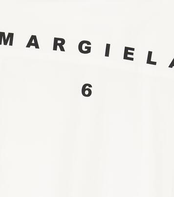 Camicia cropped in cotone con logo | MM6 Maison Margiela Kids