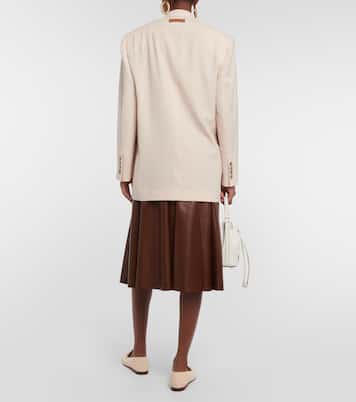Blazer de lana con ribete de piel | Tod's