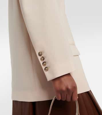 Blazer de lana con ribete de piel | Tod's