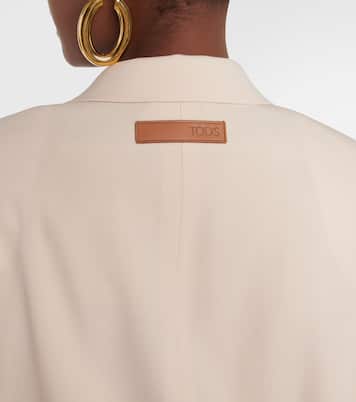 Blazer de lana con ribete de piel | Tod's