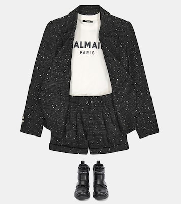 Top aus Baumwoll-Jersey | Balmain Kids