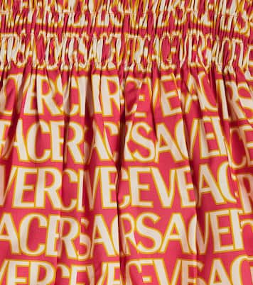 Bedrucktes Kleid aus Baumwollpopeline | Versace Kids