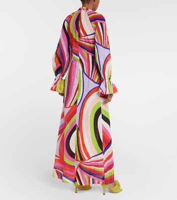 Abito lungo Iride in cotone con stampa | Pucci