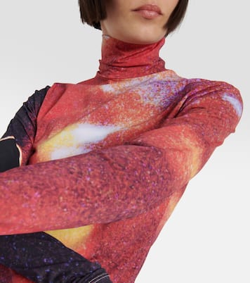 Printed turtleneck top | MM6 Maison Margiela