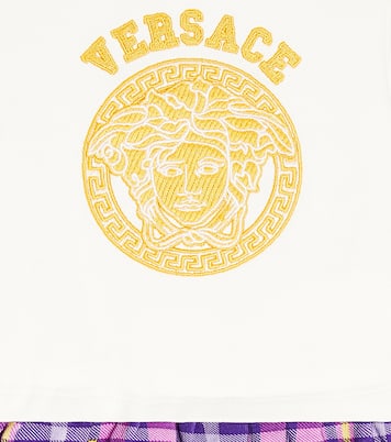Baby - Abito in jersey di cotone con logo | Versace Kids
