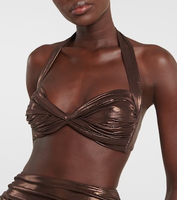 Top bikini Bill metallizzato | Norma Kamali