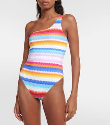 Chevron printed one-shoulder swimsuit | Missoni Mare