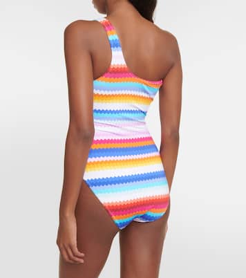 Chevron printed one-shoulder swimsuit | Missoni Mare
