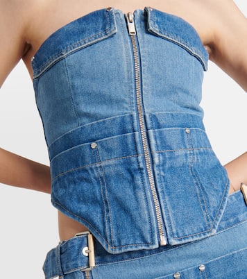 Top a corsetto Workwear in denim | Dion Lee