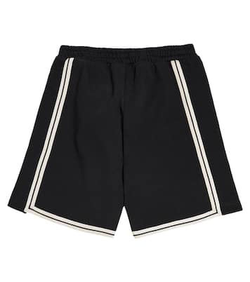 Short rayé en coton à logo | Palm Angels Kids