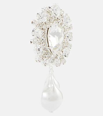 Orecchini clip-on con perle bijoux e cristalli | Magda Butrym