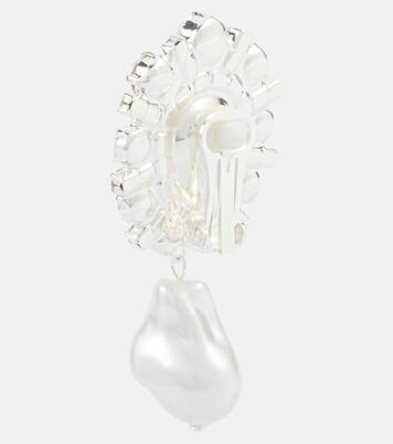 Orecchini clip-on con perle bijoux e cristalli | Magda Butrym