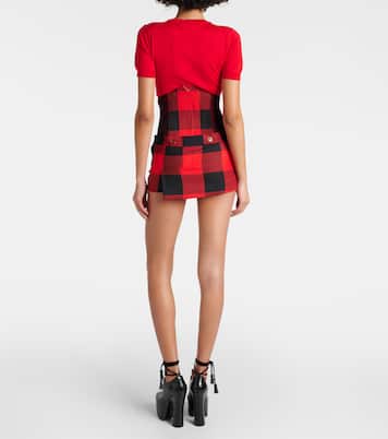 Foam checked virgin wool miniskirt | Vivienne Westwood