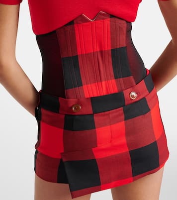 Foam checked virgin wool miniskirt | Vivienne Westwood