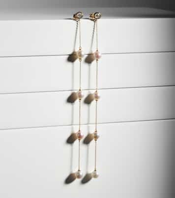 Boucles d'oreilles en or 14 ct, diamants et perles | Mateo